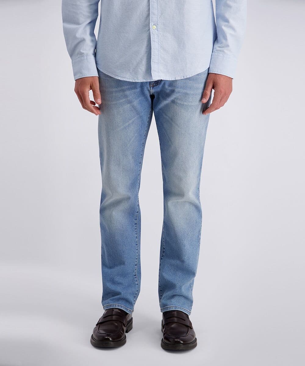 Regular-fit-Jeans PIERRE CARDIN "PC-Laval", Herren, Gr. 34, Länge 30, blau (light blau used buffies), Web, Obermaterial: 98% Baumwolle, 2% Elasthan, regular fit knöchellang, Jeans Regular-fit-Jeans, im Five-Pocket Style light blau used buffies 34, Länge 3
