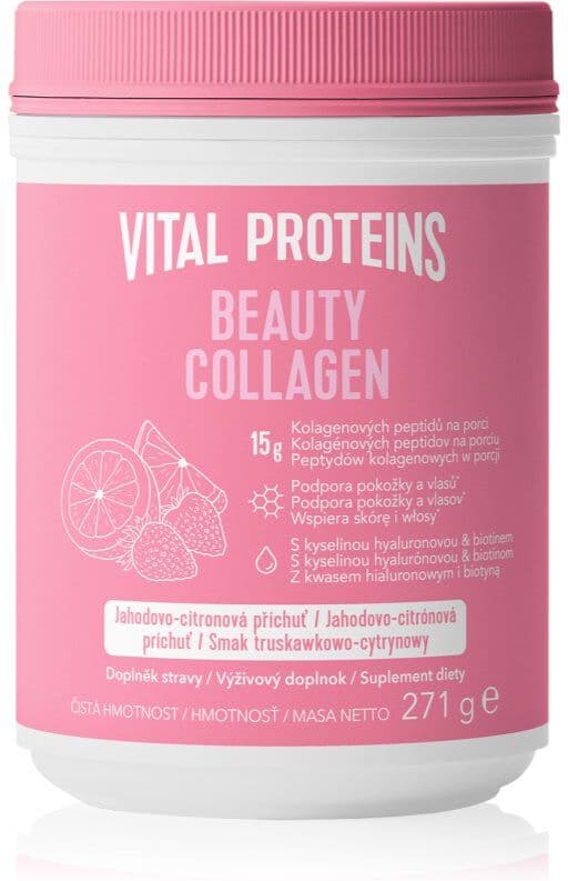 Vital Proteins Beauty Collagen poudre pour la préparation de boisson pour des cheveux, une peau et des ongles en pleine santé saveur Strawberry-Lemon 271 g