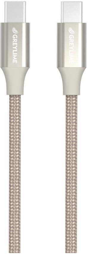 GreyLime Braided USB-C til USB-C Kabel 1 m - Beige