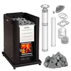 Saunaofen Harvia 20 Pro Deutschland Set Inkl. Schutz, Steine Und Schornsteinsystem