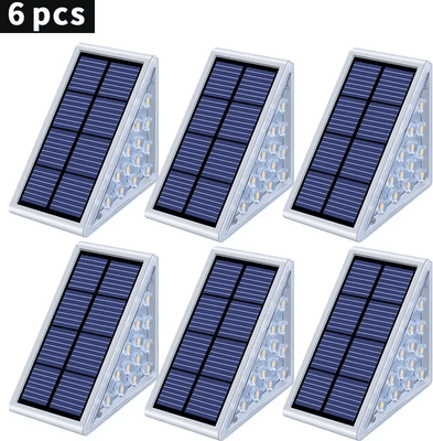 Youfap Market High Brightness Atmosphere Decoration, Waterproof LED Step Lights, Anti Theft Solar Lights 6pcs