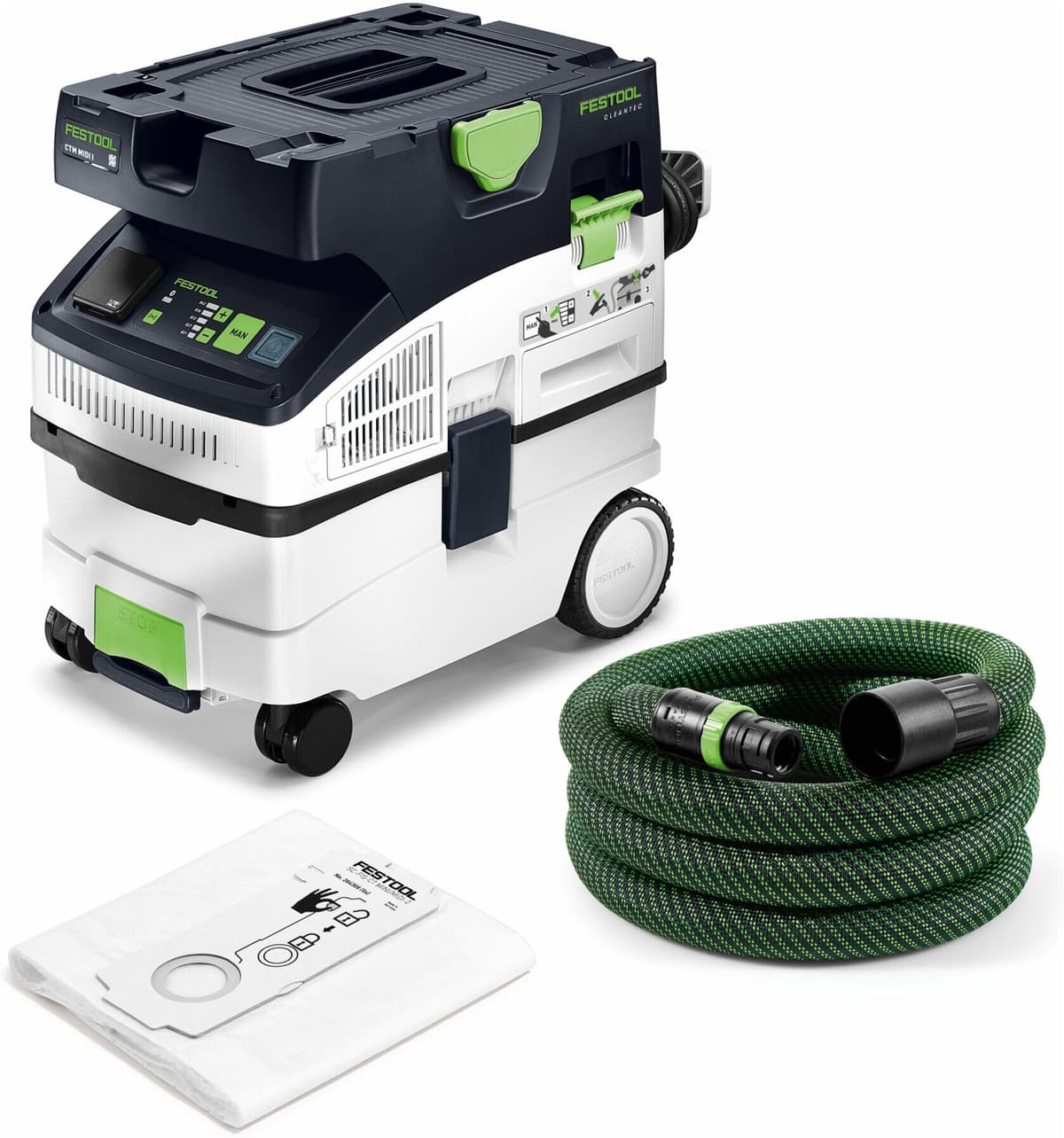 Festool Absaugmobil CLEANTEC CTM MIDI I, 350 – 1200 W, 3700 l/min (578301)