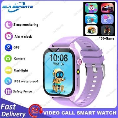 Inspire Daily Merch Kids Smart Watch With Display Camera Games Sleep Monitor Alarm Clock Gift For Boys Girls purple