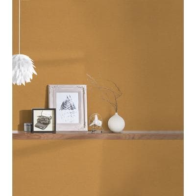 Vliestapete A.S. CRÉATION "Antigua einfarbige Tapete", orange (orange gelb), B:0,53m H:0,01m L:10,05m, Vinyl, Vlies, Tapeten, Unitapete leicht strukturiert Tapeten Wohnzimmer Schlafzimmer Küche