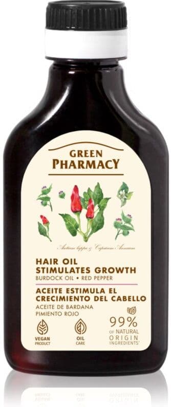 Green Pharmacy Red Peppers Burdock Oil olejek łopianowy stymulujący porost włosów 100 ml