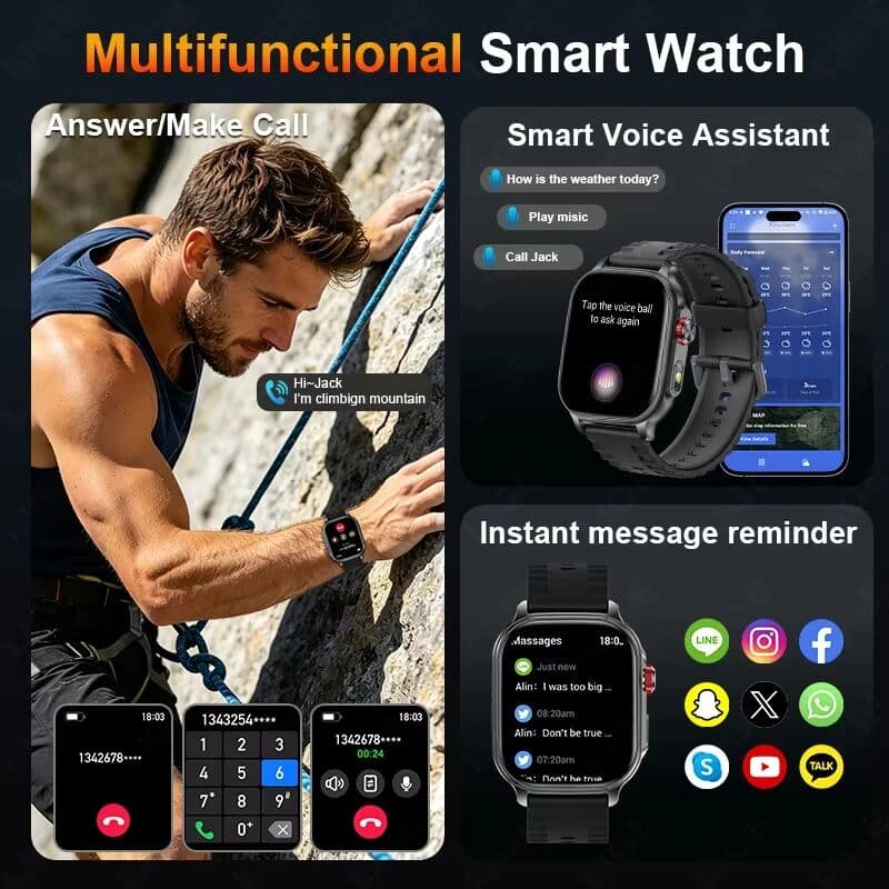BOALZETD 2026  Hot men Watch Ultra 2 SE Smart Watches 1000mAh 1.85