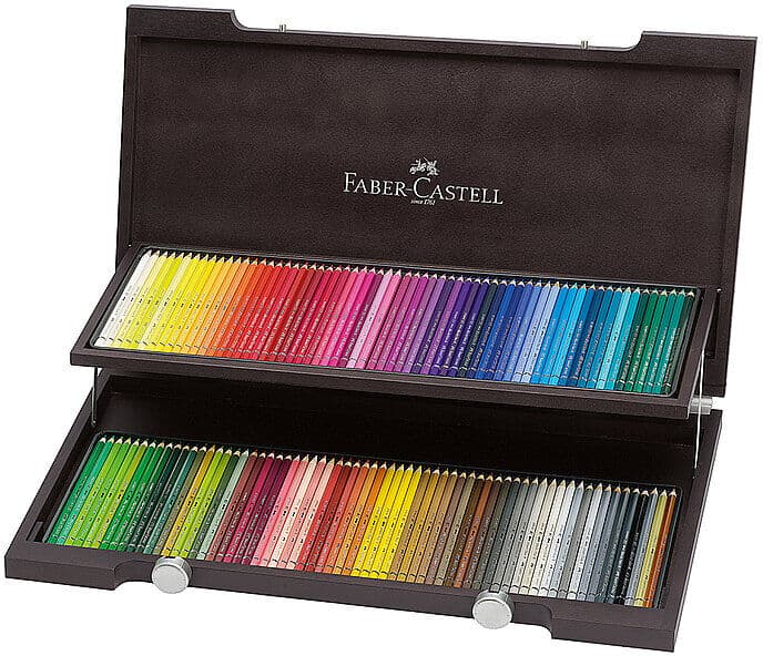 FABER-CASTELL Albrecht Dürer Aquarellstift 120er Holzkoffer braun EG