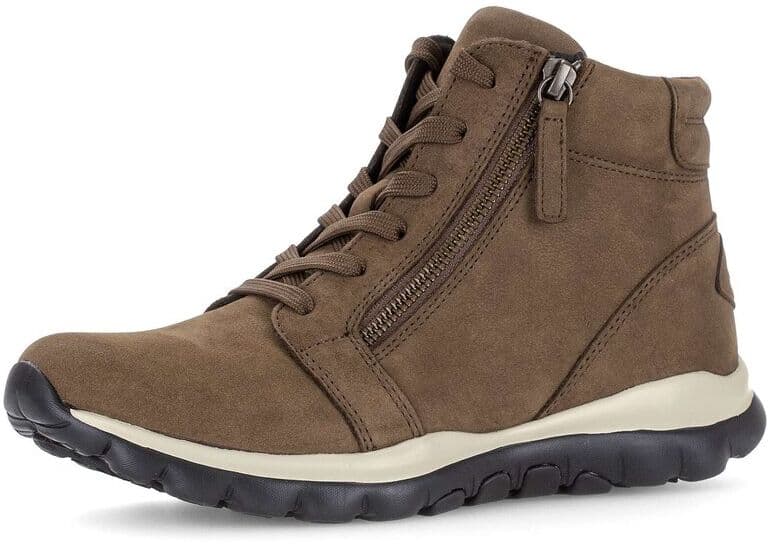 Schnürstiefelette GABOR "Schnürstiefelette", Damen, Gr. 37,5, braun, Schuhe Schnürstiefelette
