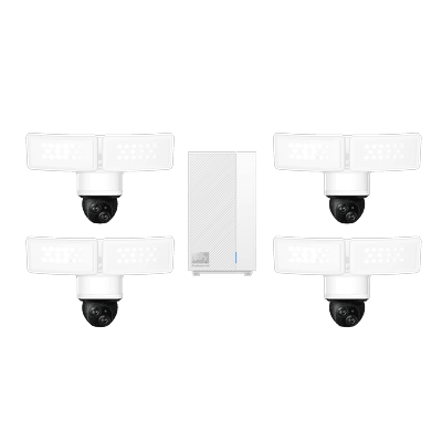 eufy Floodlight Camera E340 (4-Cam Kit) + eufy HomeBase™ Professional S1