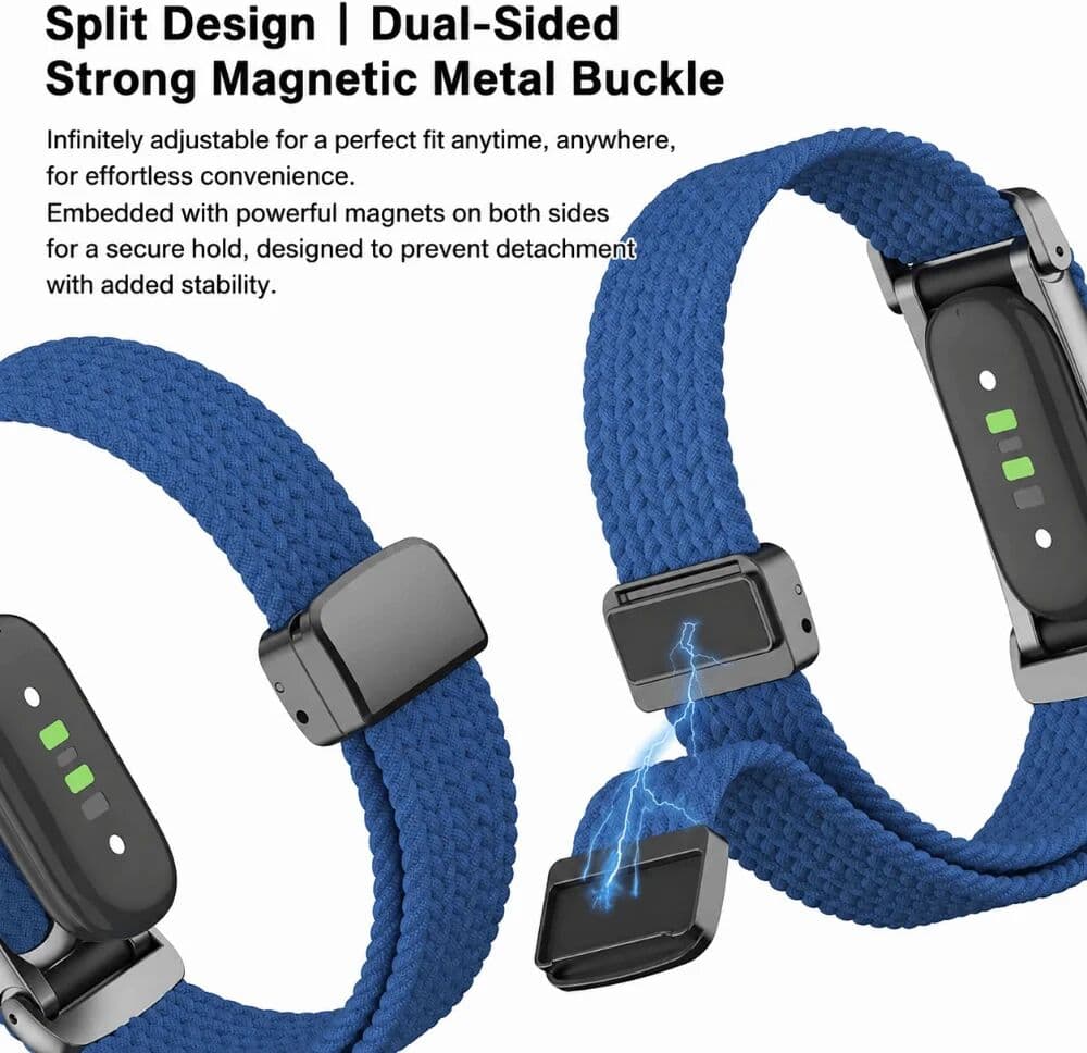NONE Magnetic Braided Strap For Google Fitbit Air Sports Breathable Nylon Band Bracelet For Google Fitbit Air Wristband Correa Belt