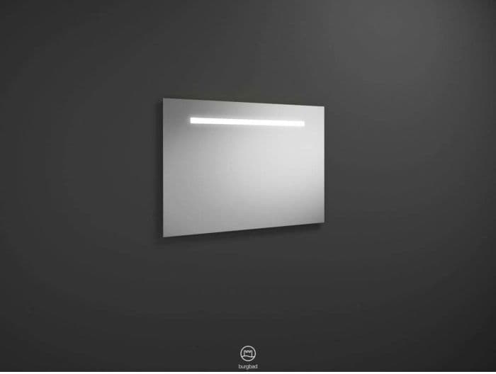 Burgbad Eqio Leuchtspiegel SIGP090PN258 90 x 60 x 2,6 cm, Melamin, horizontale LED-Beleuchtung