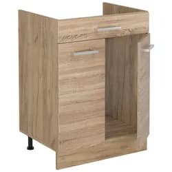 Vicco, Regal, Unterschrank für Spüle/Kochfeld R-Line, Eiche Sonoma/Goldkraft, 60 cm, mit Schublade, ohne (46 x 60 x 81.60 cm)