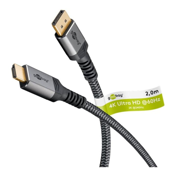 goobay Câble DisplayPort vers HDMI 2 m 4K (65269)