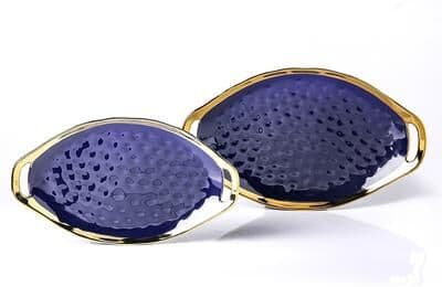 Stone Lain Florian Porcelain 2-Piece Oval Plate with Handle Service Set