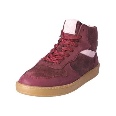 Sneaker RICOSTA "Ricosta Sneaker Veloursleder", Mädchen, Gr. 34, rot (bordeaux), Veloursleder, Schuhe Sneaker