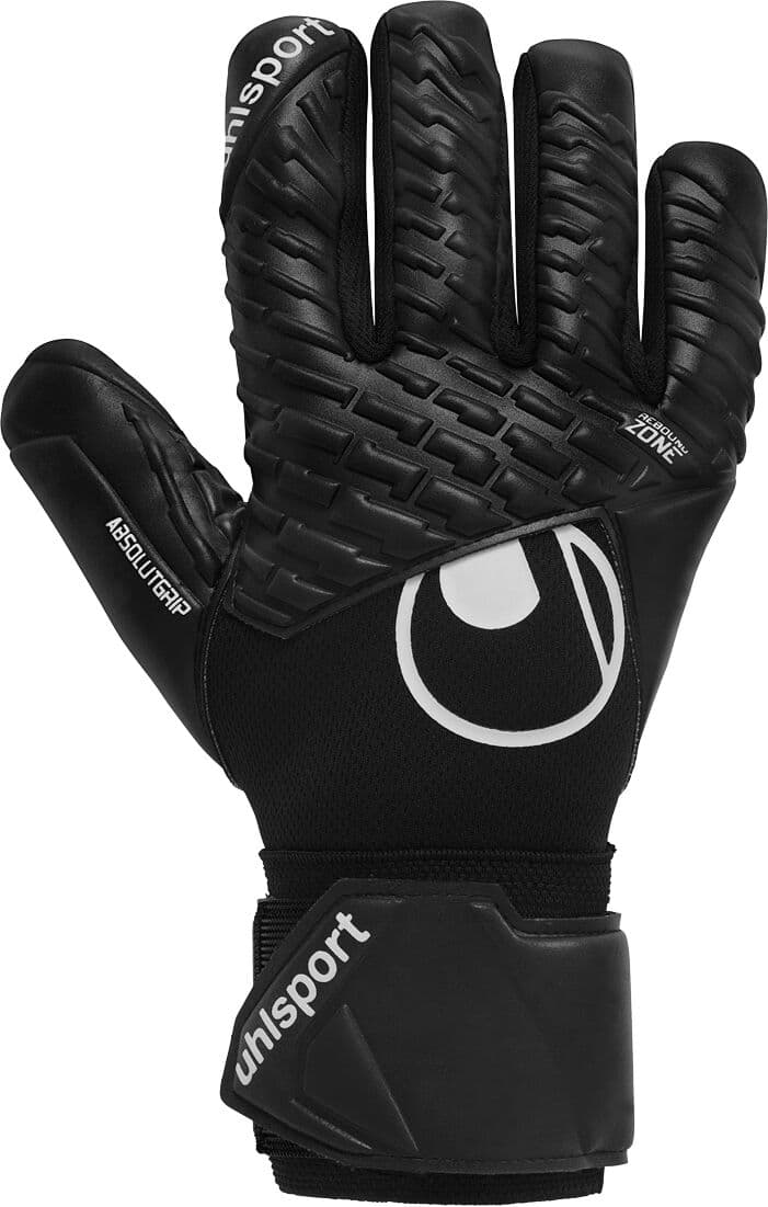 Torwarthandschuhe UHLSPORT "Torwarthandschuhe FM Comfort Absolutgrip HN", Herren, Gr. 9, schwarz, Obermaterial: 81% Gummi rubber. 13% Polyester PES. 6% Nylon NY., Handschuhe Torwarthandschuhe