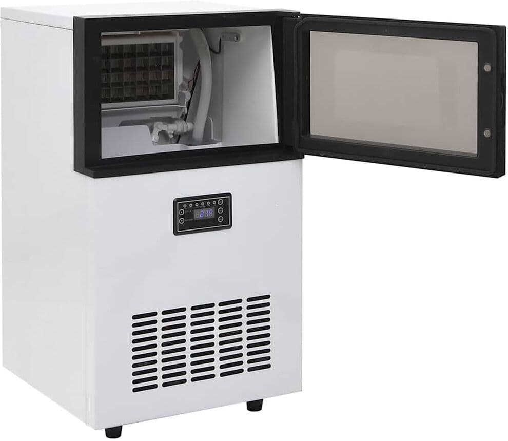 vidaXL Appareil à glaçons noir et blanc 45 kg / 24 h