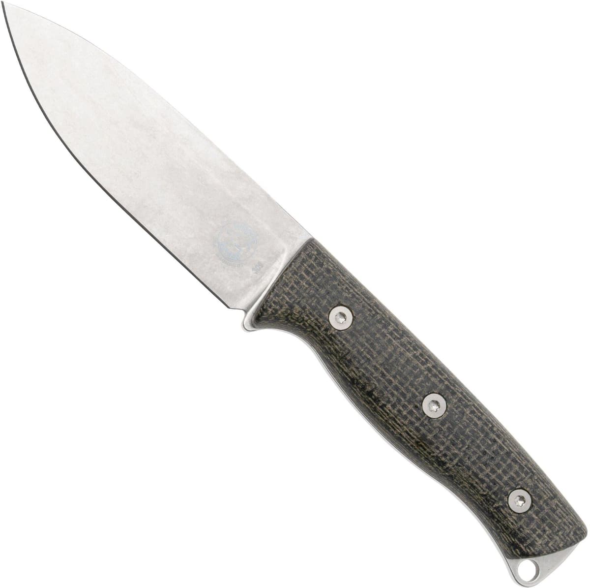 White River Knives Ursus 45 WRUR45-BBL-MAG, Stonewashed MagnaCut, Black Burlap Micarta, coltello da bushcraft
