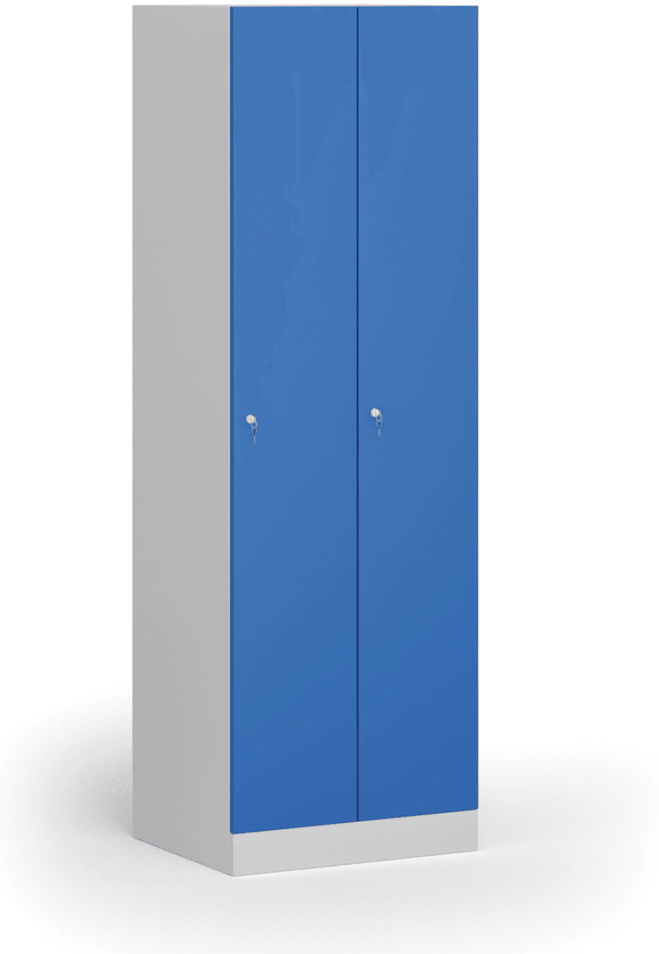 B2B Partner Metalowa szafka ubraniowa S1, 2-drzwiowa, 1850 x 600 x 500 mm, demontaż, zamek cylindryczny, drzwi niebieskie