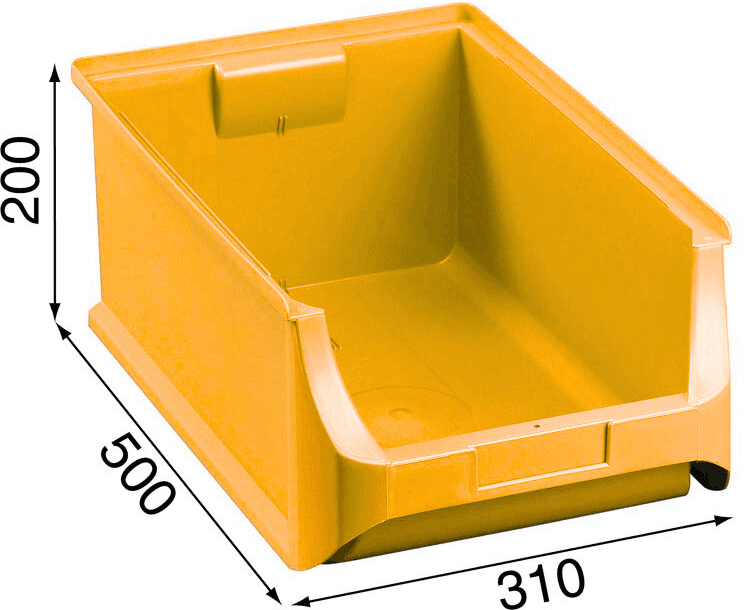 Allit Plastové boxy PLUS 5, 310 x 500 x 200 mm, žluté, 6 ks
