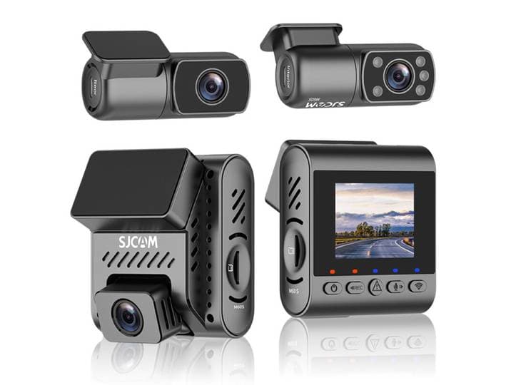 【Terug-naar-school】SJCAM M60S 3-kanaals dashcam met 4K voor, 2K achter, 1080P interieuropname, IMX335-sensor, WDR, H.265, G-sensor en wifi-parkeerbewaking
