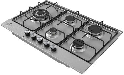 Electroline GHEM75F53S piano cottura Acciaio inox Da incasso 75 cm Gas 5 Fornello(i)