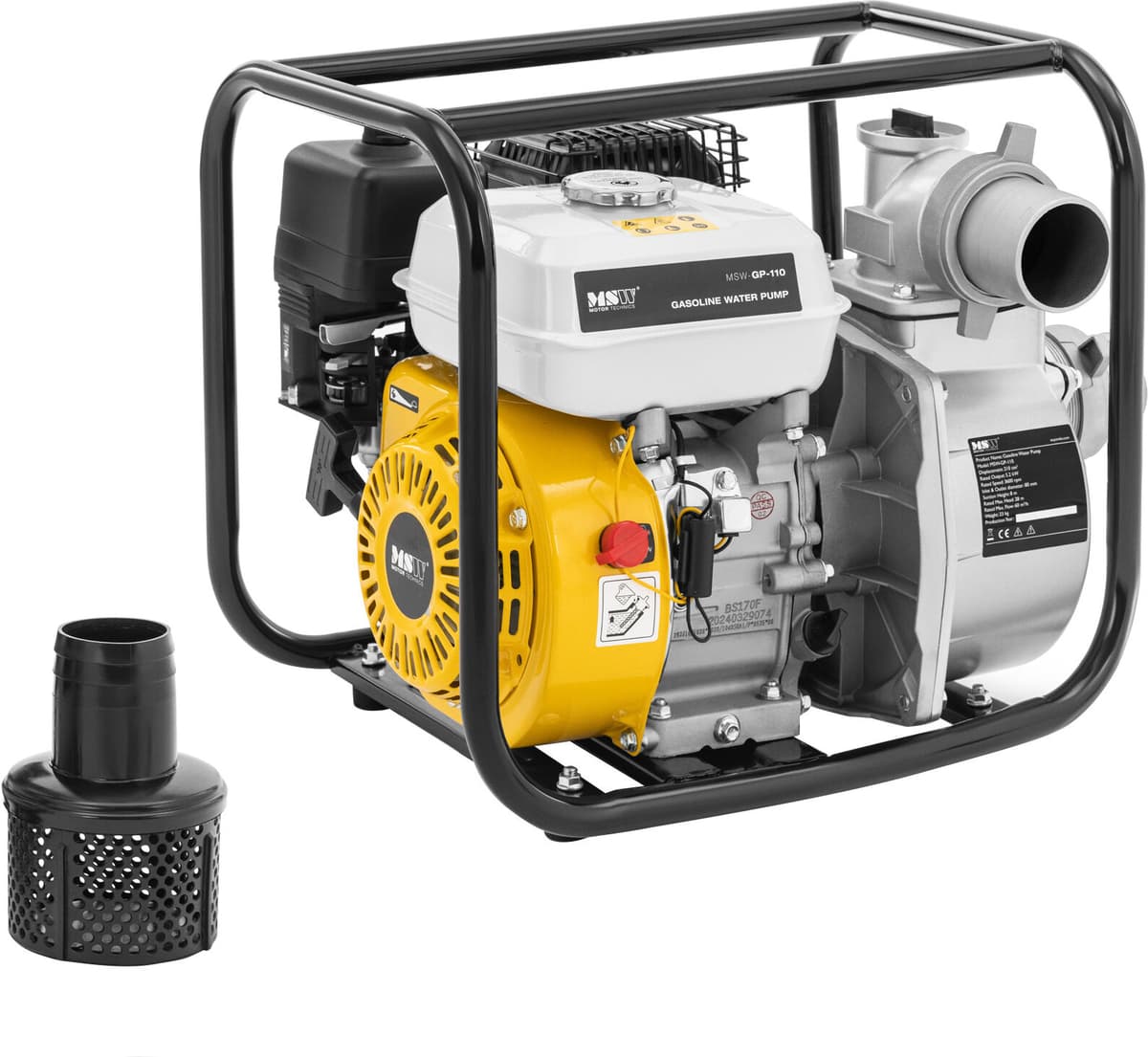 MSW Pompe à eau thermique / Pompe de relevage eaux usées - 7 ch - 3600 tr/min - 60 m³/h MSW-GP-110