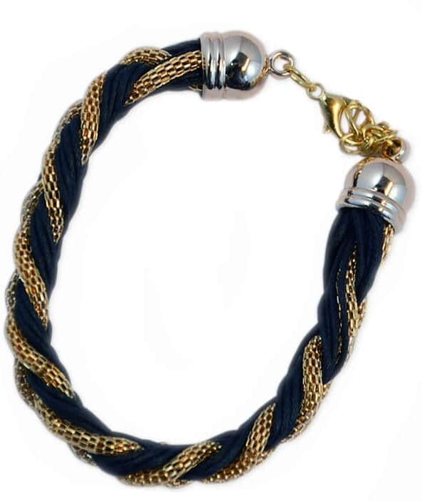Armband Braided Gold Black