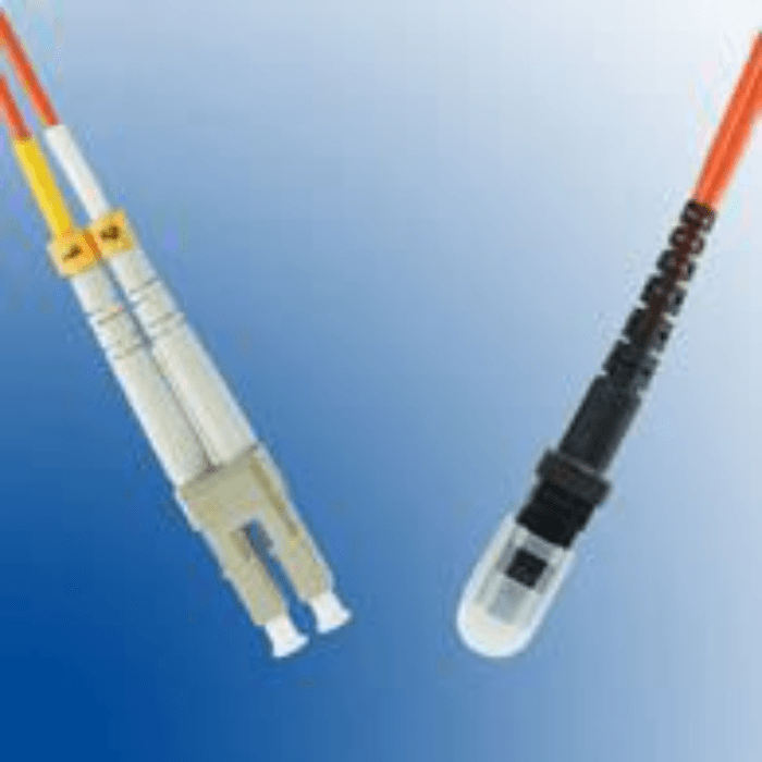 MicroConnect Optisk Fiberkabel, Lc-Mtrj, Multimodus, Dupleks, Om3 (Akvablå), 3m, 1 Stykk, Sen-Fib432003 Blå