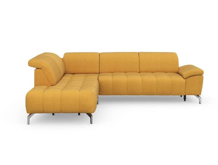 Ecksofa SIT & MORE Cool L-Form , gelb (senf), B:272cm H:79cm T:220cm, Sofas, Ecksofa, wahlweise mit Kopfteilverstellung und Vorziehsitz, motorisch