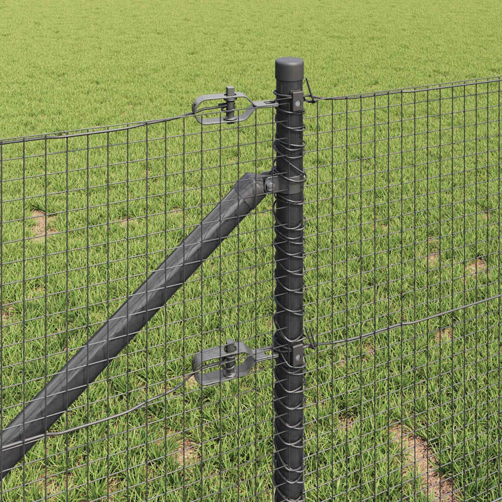 vidaXL Clôture en fil soudé avec pointes 25 x 0,8 m Gris Maille