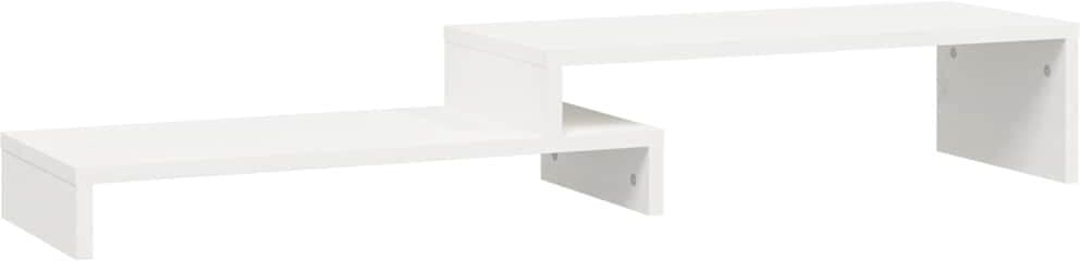 vidaXL Support de moniteur Blanc (52-101)x22x14 cm Bois de pin solide