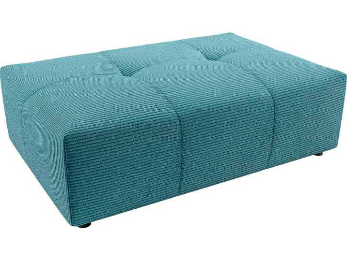 Polsterhocker 3C CANDY Yoshy , blau (petrol), B:120cm H:41cm T:83cm, 88% Polyester, 12% Polyacryl, Hocker, Polsterhocker, Passend zur Serie Yoshy