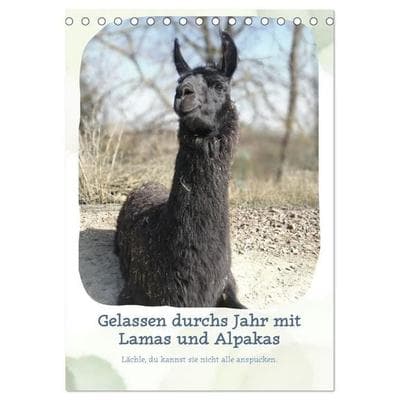 Gelassen durchs Jahr mit Lamas und Alpakas (Tischkalender 2027 DIN A5 hoch), CALVENDO Monatskalender