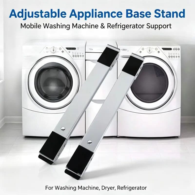 NONE 24 Wheel Movable Racks Mobile Roller Bracket Adjustable Washing Machine Stand Refrigerator Base Mount Universal Dryer Holder
