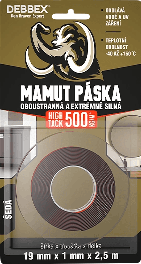 B2B Partner Taśma dwustronna MAMUT HIGH TACK, szara