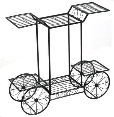 Costway 6-Tier Garden Cart Flower Rack Display Decor Pot Plant Holder