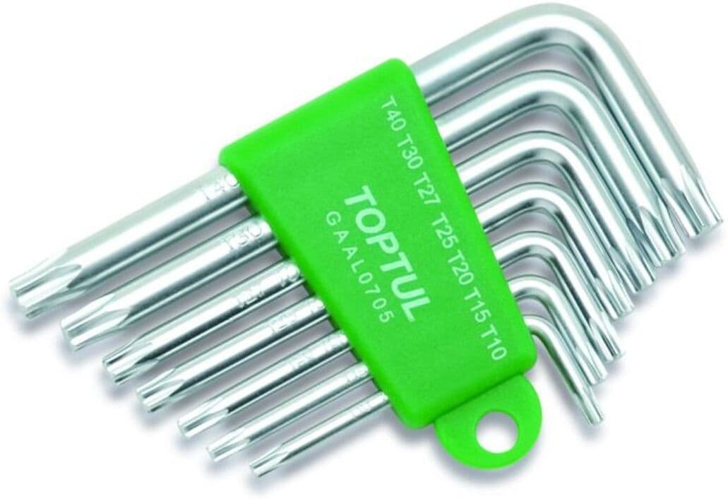 Jogo de chaves TORX TOPTUL 7Stk (T10 T15 T20 T25 T27 T30 T40) kurz L-tipo