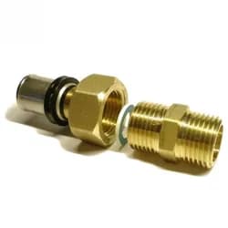 Sanpro Pressfitting Übergangsverschraubung Außengewinde, Größe 26x3 - Gewinde 1"