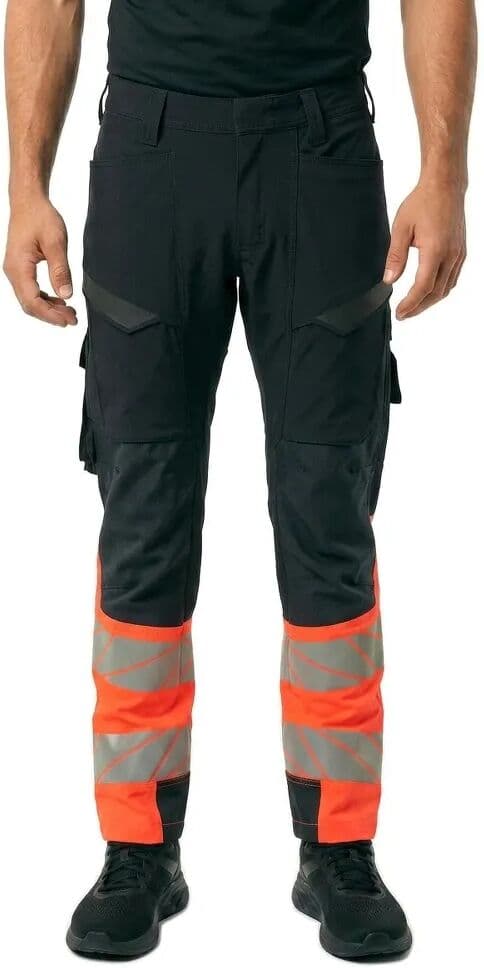 Mascot Pantalones De Trabajo Accelerate Safe 19379 Big Thigh Pockets Dark Navy / Hi-Vis Red 51
