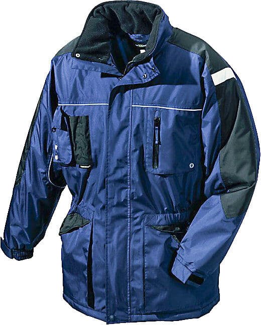 kaiserkraft Winterparka, marine / schwarz, Wassersäule 2000 mm, Größe XL