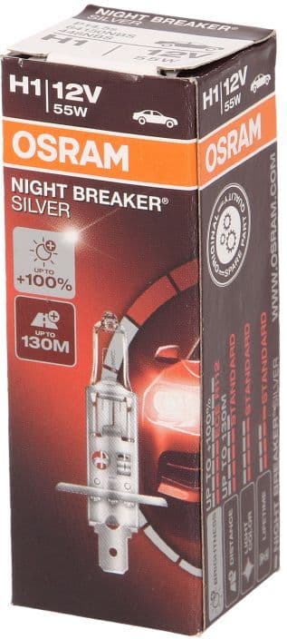Ams-Osram Hehkulamppu Halogeeni Osram H1 Night Breaker Silver 12v, 55w