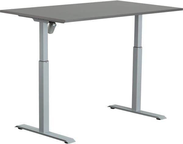 Sun-Flex I Hæve-Sænkebord, 140x80, Grå/grå
