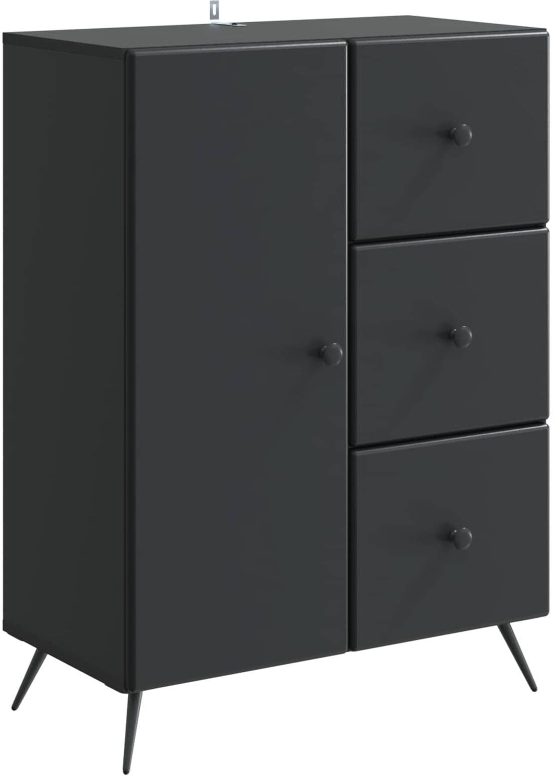 vidaXL Buffet Noir 66 x 34,5 x 90 cm Bois d'ingénierie