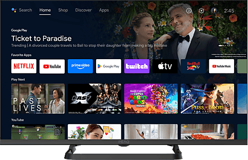 TV DLED 32" - PEAQ PTV 32AF 5025C HM, Full-HD, MSD9216, Smart TV, Android Modo Hotel Negro