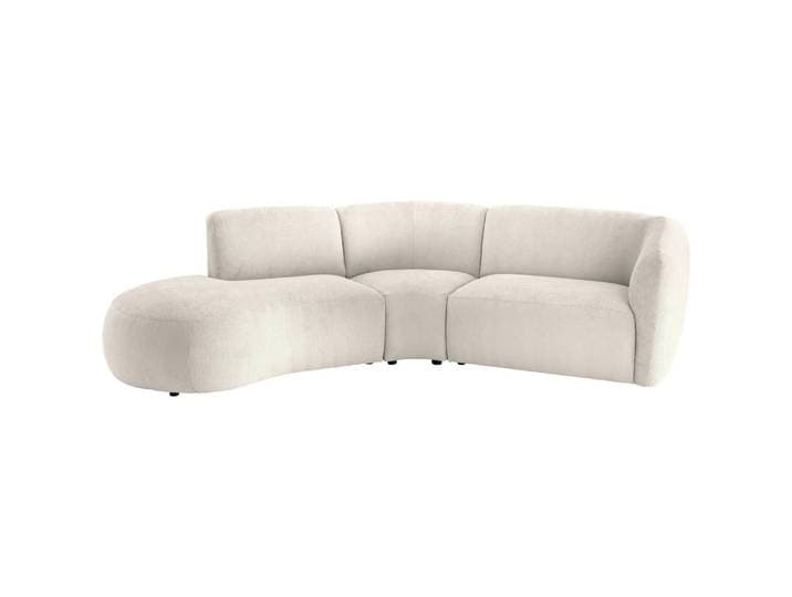 Livetastic Ecksofa, Weiss, Kunststoff, Ottomane links, organische Form, L-Form, 276x182 cm, seitenverkehrt erhältlich, Rücken echt, Armteil rechts, Wohnzimmer, Sofas & Couches, Wohnlandschaften, Ecksofas