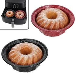 2er Set Cuci Mini Gugelhupf Backform Ø12,3cm runde Airfryer Backofen Kuchen