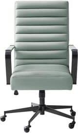 HULALA HOME Martha Modern Industrial Style Faux Leather Office Chair