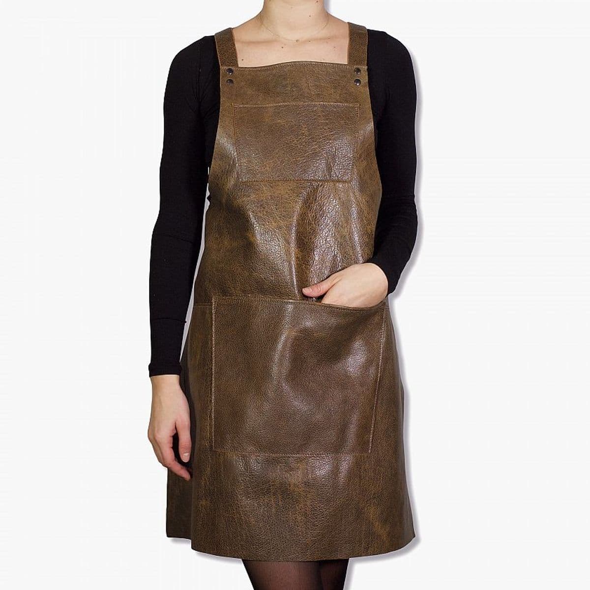 Dutchdeluxes Suspender Forkle Skinn Vintage Brown