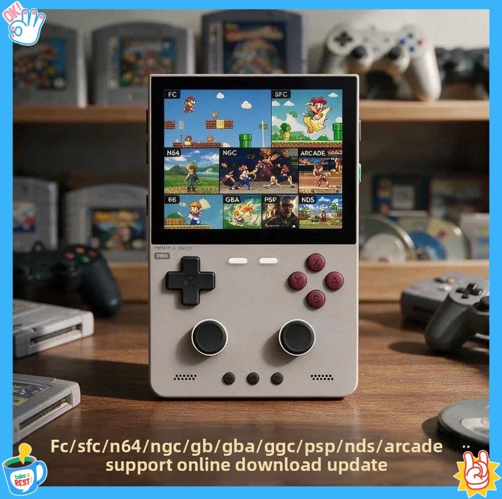 TRIMUI BRICK PRO Handheld Game Console 3.95'' IPS Screen A133P Linux 4.9 System 5000mAh RGB Top Light Dual for PSP NDS GBA Game